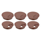 PATIKIL 3 Inch Desk Grommet, 6Pcs Cable Grommet Wire Management Cable Hole Cover Cord Organizer for Office Home Table Countertop, Brown
