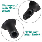 1/2 inch (Diameter) 3:1 Waterproof Heat Shrink Tubing Kit, Large Marine Dual Wall Adhesive Shrinkable Wire Wrap Tube, Insulation Sealing Wear-Resistant Cable Protector by YUKSY (4ft, Black)