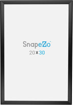 SnapeZo Poster Frame 20x30, Black, 1.25 Inch Aluminum Profile, Front-Loading Snap Frame, Wall Mounting, Professional Series