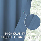 BGment Blackout Curtains for Bedroom - Grommet Thermal Insulated Room Darkening Curtains for Living Room, Set of 2 Panels (38 x 54 Inch, Faded Denim)