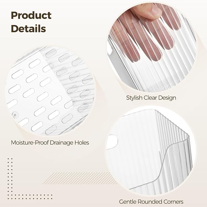 4 Pcs Plastic Wall Mount Organizer Bins - Self Adhesive Inside Cabinet Door Storage for Cosmetics Toiletries, Wall Organization Containers for Kitchen Bathroom Office, 7.9 x 3.5 x 5.7 in