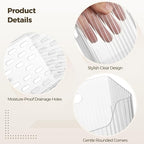 4 Pcs Plastic Wall Mount Organizer Bins - Self Adhesive Inside Cabinet Door Storage for Cosmetics Toiletries, Wall Organization Containers for Kitchen Bathroom Office, 7.9 x 3.5 x 5.7 in