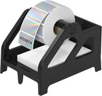 MUNBYN Label Holder for Rolls and Fan-Fold Labels, Thermal Sticker Roll Holder for Desktop Thermal Printer Shipping Supplies Industrial Paper, Black