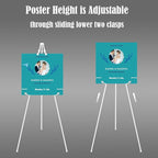 Basic White Easel for Wedding Signs,Adjustable Height Floor Easel Stand for Display Posters Tripod Base,Hold Lightweight Arts Indoor use,Supports 4lbs,1Pack