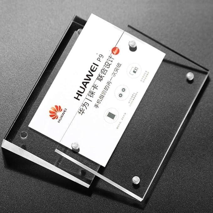 Acrylic Label Holder Price Tag Displays Sign Holder Data Card Holder Table Top Sign Stand (90*55mm/3.54x2.17 inches)