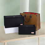 Doxo Purse Organizer Insert, Felt Bag Organizer Insert with Zipper, Tote Organizer Perfect for Lv Onthego MM & D Book Tote Medium (Black-With Cover)
