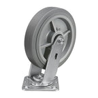 8'' × 2'' Caster Wheel, Heavy Duty Industrial Caster, Rubber Wheels with Roller Bearing, Load 1000lbs per Swivel Casters for Cart Dolly Toolbox Trolley (1 Swivel)