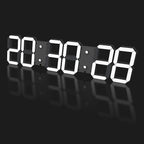 Large Digital Wall Clock 27" with Remote Control,3D Led Clock Adjustable Brightness Timer 12/24 Hr Time/Date/Temperature for Living Room/Office/Restaurant