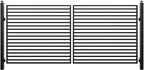ZUMI Dual Swing Driveway Gate, 14x6 ft. Outdoor Steel Fence for Home Security, Heavy-Duty Weatherproof Iron Kit, Brooklyn Style