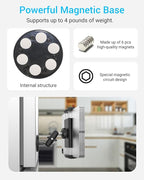 Universal Fridge Mount for iPad, Magnetic Tablet Holder with Metal Arm, Magnetic Base for Refrigerator/Kitchen/Shelf/Gym Compatible with 4-13" iPad Pro Air Mini, Phone, Galaxy Z Fold