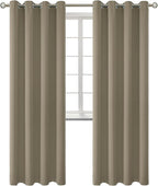 BGment Room Darkening Curtains 84 Inches Long - Grommet Thermal Insulated Drapes Window Treatment Curtains for Bedroom, 2 Panels, 52 x 84 Inch, Cocoa