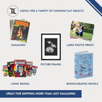 Gemini Magazine and Comic Book Mailers for Shipping (8.5x11x2’’ – 50 Mailers + 50 Fillers) | Protective Fillers for Extra Support | US-Made, Expandable, Great for Shipping Documents, Photos & More.
