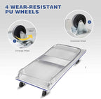 LEADALLWAY 48" L X 24" W Super Large Foldable Push Cart Aluminum Alloy Platform Cart with 4-Wheel 1000lbs