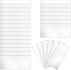 500 Pcs Clear Plastic Tags for Protecting Shelf Label, Price Tag Sign and Ticket Paper Label Holders Library Shelf Dividers Markers for Classroom Office(3 x 1.25 Inches)
