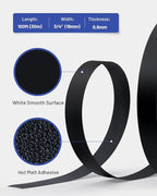 Melamine Edge Banding Black 3/4 inch x 100 ft Veneer Edging Easy Application Iron on Edge Banding Tape for Cabinet Plywood Repairs Furniture Restoration