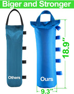 120LBS Extra Large Heavy Duty Canopy Weights Sand Bags for Ez Pop Up Canopy Tent Gazebo Outdoor Instant Sun Shelter Patio Umbrella, Upgraded 5 Magic Sticks,2 Nylon Handles and Storage Bag, 4Pack
