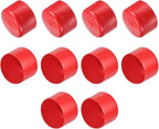 uxcell 10pcs Rubber End Caps 60mm ID Vinyl Round End Cap Cover Screw Thread Protector Red