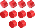 uxcell 10pcs Rubber End Caps 59mm ID Vinyl Round End Cap Cover Screw Thread Protector Red