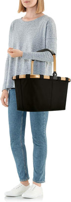 reisenthel carrybag frame gold/black - Sturdy shopping basket with plenty of storage space and practical inner pocket - Elegant and water-repellent design