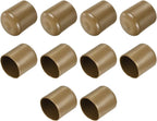 uxcell 10pcs Rubber End Caps 32mm(1 1/4") ID Vinyl Round End Cap Cover Screw Thread Protectors Light Brown