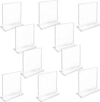 Azar Displays 142709 5.5-Inch Width by 7-Inch Height Top-Load Acrylic Sign Holder, 10-Pack