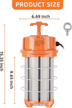 NS 250W Construction Lights Super Bright 37500 Lumens Led Temporary Work Light 5000K Portable Hook Temp Lights,Linkable Durable Job Site Lighting for High Bay Workshop Garage Shop Area Lighting