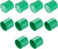 uxcell 10pcs Rubber End Caps 42mm(1 5/8") ID Vinyl Round End Cap Cover Screw Thread Protectors Dark Green