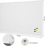 Large Bulletin Board - 72 X 48 inches Decorative Felt Pin Board - 6' x 4' Cork Board Alternative for Wall - Foldable Picture Board Self-Adhesive Vision Board Prayer Board with 30 Pushpins - Warm White