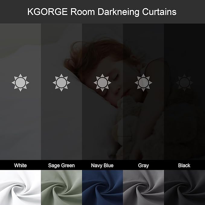 KGORGE Mocha Short Blackout Curtains 36 inch Length for Kitchen, Back Tab Rod Pocket Privacy Thermal Insulation Short Half Window Tiers for Bathroom Basement Offic, W34 x L36, 2 Panels