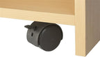 Displays2go Hostess Station, Hidden Wheels, Adjustable Shelf, Maple (LCKDPHSMP)