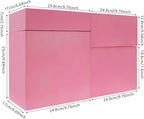 4-piece Drawer Cabinet, Organizer Sorter Container Keeper Unit Storage Box Stackable Chest Divider Shelf System with 10 Drawers & 4 Stackable Units for Home Office Study Room Dorm Bedroom(Pink)
