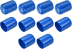 uxcell 10pcs Rubber End Caps 19mm(3/4") ID Vinyl Round End Cap Cover Screw Thread Protectors Blue