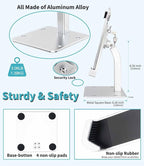 Anti-Theft Desktop Tablet Kiosk Stand for 7-11" Tablets, Security Countertop Stand with Lock & Key, 360 Swivel, Non-Slip Rubber, Compatible with iPad Pro 11/Air/Mini, Galaxy Tab S9/S8/S7