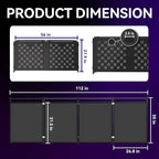 Portable DJ Booth Table,56''x28" Foldable DJ Table Stand Portable with White & Black Scrim,Adjustable D J Facade Tabl e Station Metal Frame D J Tabl e with Cable Hole for Private Events, Clubs, Bars