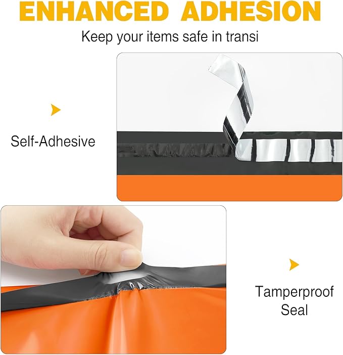Famagic Poly Mailers 24x24 Inches 50 Pcs Orange Packaging Shipping Bags Mailing Envelopes Self-Seal Waterproof and Tear-Proof Mailers Bags for Small Business Clothing Boutique