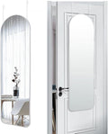 47x14 Mirror Full Length Back Door Hanging or Wall Mounted Aluminum Metal Frame Arch Mirrors for Entryway Bedroom Bathroom Dressing Living Room 47 14 inch Silver