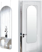 47x14 Mirror Full Length Back Door Hanging or Wall Mounted Aluminum Metal Frame Arch Mirrors for Entryway Bedroom Bathroom Dressing Living Room 47 14 inch Silver