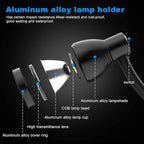 Flexible Work Light, 12W Machine Light, 1200 Lumen Flexible Work Light for Lathe milling Machine, Drilling Machine, Industrial Lighting, Workbench Lighting (1200LM Screw Mount Base)