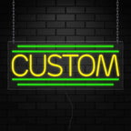 Custom Neon Sign for Retail Displays | Value priced LED Flex Neon | Electronic Light Up LED Sign for Windows/Walls | 30"W x 12"H x 1"D