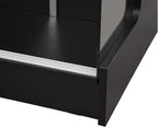 48" W x 22" D x 42" H - Tempered Glass Retail Display Case, Black Reception Desk, Retail Checkout Counter with Lockable Drawers, Suitable for Offices, Retail Stores and Boutiques