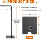 Blulu 2 Pcs Adjustable Hanging Poster Stand Sign Holder 43-87 Inch Pallet Floor Standing Poster Display Black Heavy Duty Double Sided Clip on Mobile Banner Stand with Base for Outdoor Hanging Display