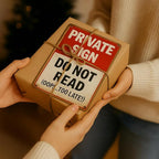 Private Sign Do Not Read Oops Too Lates Funny Tin Metal Sign 12x8 Inch - Retro Vintage Wall Art Decor for Home or Garage (Oops-late)