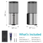 AIKE Automatic Wall Mount Liquid Soap Dispenser for Home and Commercial Bathroom 13.5oz IPX7 Waterproof,Brushed Stainless Steel