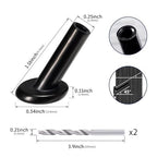 50 Pack 45 Degree Angle Protective Sleeves, Black Cable Railing Corner Protector Sleeve Beveled for 1/8" Wire Rope, T316 Marine Grade Cable Railing Kit with Two Drill Bit for Wood Posts HF039B