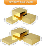 Gold Risers Display Stands, 6pcs Acrylic Display Stand, Purse Stand, Food Display Buffet Riser, Retail Mirror Squre Display Boxes for Perfume Collection Jewelry Party Centerpieces