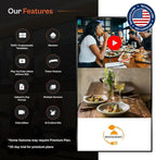 Digital Signage Player for Restaurants – No Subscription Needed, Includes Free Upload & Menu Scheduler, Unlock Affordable Premium Tools: Template Builder & AI Enhancer