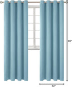 BGment Room Darkening Curtains 95 Inches Long - Grommet Thermal Insulated Drapes Window Treatment Curtains for Bedroom, 2 Panels, 52 x 95 Inch, Greyish Blue