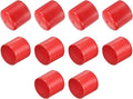 uxcell 10pcs Rubber End Caps 51mm ID Vinyl Round End Cap Cover Screw Thread Protector Red