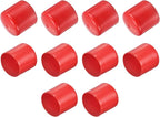 uxcell 10pcs Rubber End Caps 51mm ID Vinyl Round End Cap Cover Screw Thread Protector Red