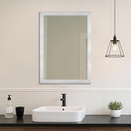 Ruomeng Bathroom Mirror 24" x 36" Rectangular Wall Mirror for Over Sink Feamed Mirror for Entryway, Bedroom, Living Room, Nickel
